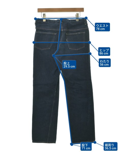 YAECA（ヤエカ）デニムパンツ 紺 サイズ:32(L位) メンズ/2200648924067