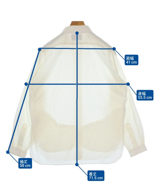 YAECA（ヤエカ）カジュアルシャツ 白 サイズ:S メンズ/2200663972036