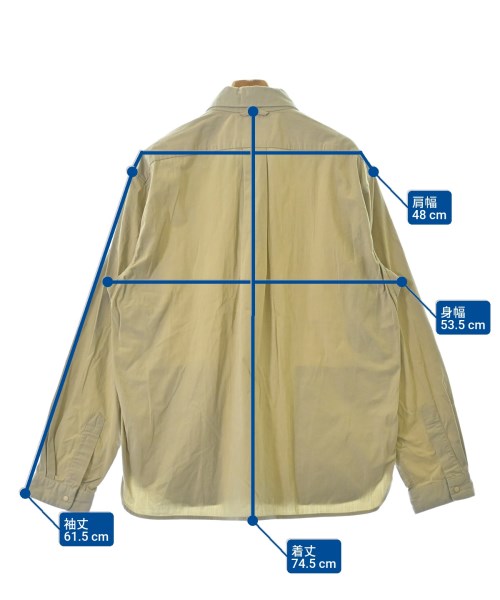 YAECA（ヤエカ）カジュアルシャツ ベージュ サイズ:M メンズ/2200667263055