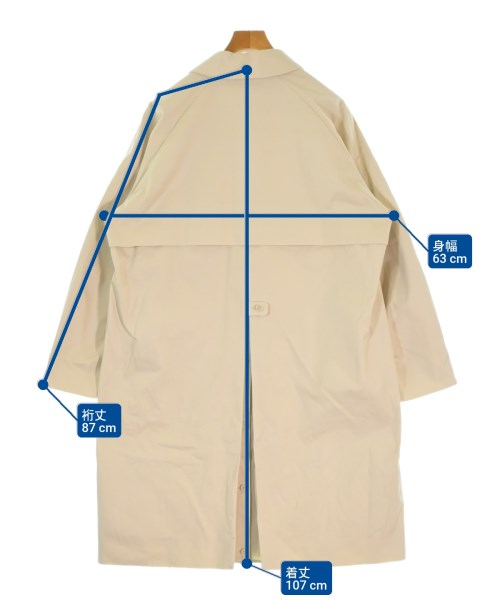 YAECA（ヤエカ）ステンカラーコート 白 サイズ:M メンズ/2200666735034