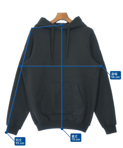 YAECA（ヤエカ）パーカー 黒 サイズ:M メンズ/2200666735133