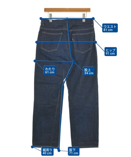 YAECA（ヤエカ）デニムパンツ 紺 サイズ:32(L位) メンズ/2200668407038