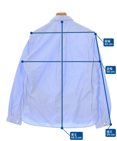 YAECA（ヤエカ）カジュアルシャツ 青 サイズ:M メンズ/2200667506107