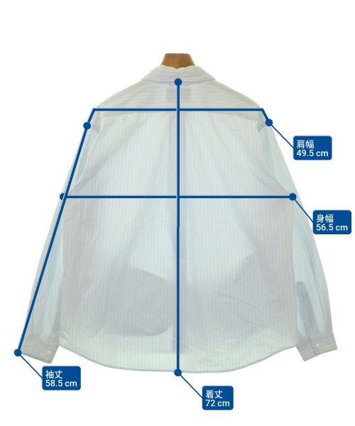 YAECA（ヤエカ）カジュアルシャツ 青 サイズ:S メンズ/2200671991227