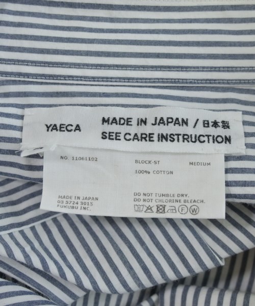 YAECA（ヤエカ）カジュアルシャツ 紺 サイズ:M メンズ/2200728791022