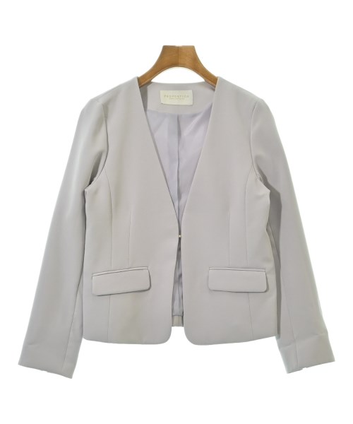 PROPORTION BODY DRESSING(プロポーションボディードレッシング)ノーカラージャケット 紫 サイズ:S/2200669590029