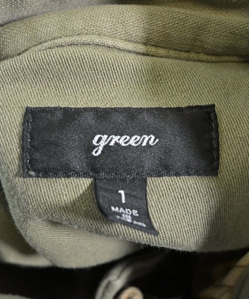green（グリーン）ミリタリーブルゾン カーキ サイズ:1(S位) レディース/2200643914056