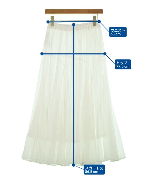 JEANASIS（ジーナシス）ロング・マキシ丈スカート 白 サイズ:S レディース/2200616395097