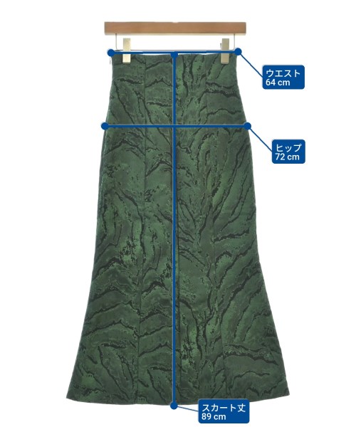 JEANASIS（ジーナシス）ロング・マキシ丈スカート 緑 サイズ:S レディース/2200613538046