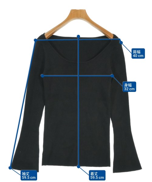 JEANASIS（ジーナシス）ニット・セーター 黒 サイズ:F レディース/2200675516075