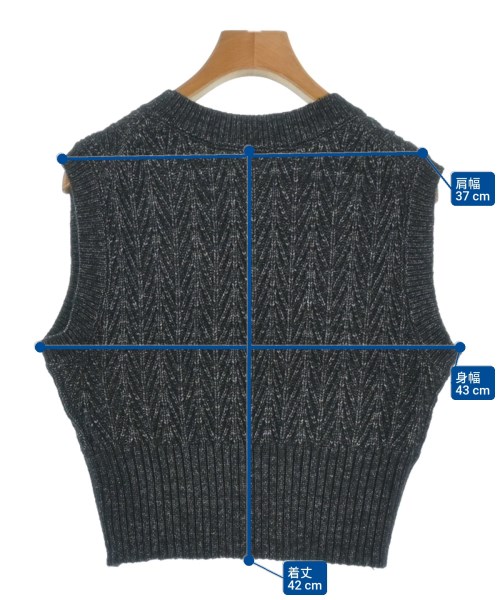 JEANASIS（ジーナシス）ベスト 黒 サイズ:F レディース/2200647756072