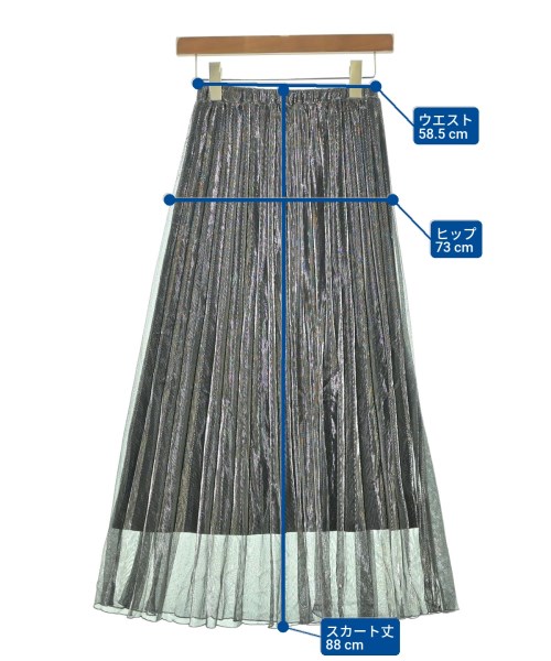 JEANASIS（ジーナシス）ロング・マキシ丈スカート シルバー サイズ:F レディース/2200662247302