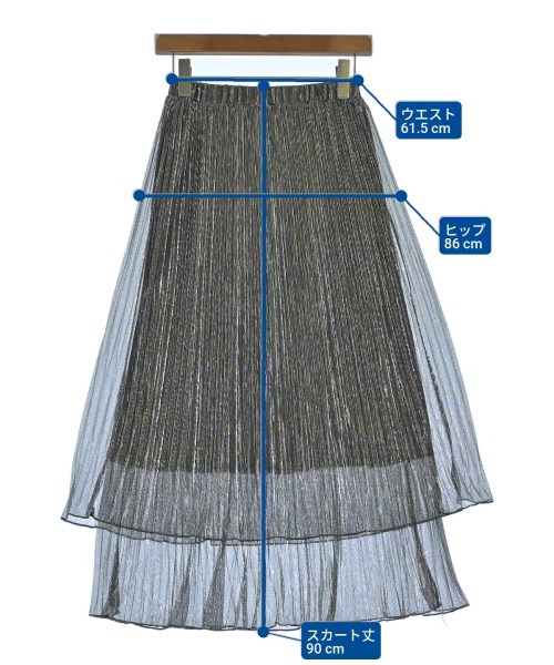 JEANASIS（ジーナシス）ロング・マキシ丈スカート シルバー サイズ:F レディース/2200659611048