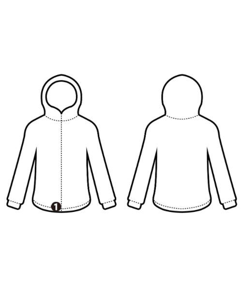 JEANASIS（ジーナシス）パーカー 黒 サイズ:F レディース/2200665545030