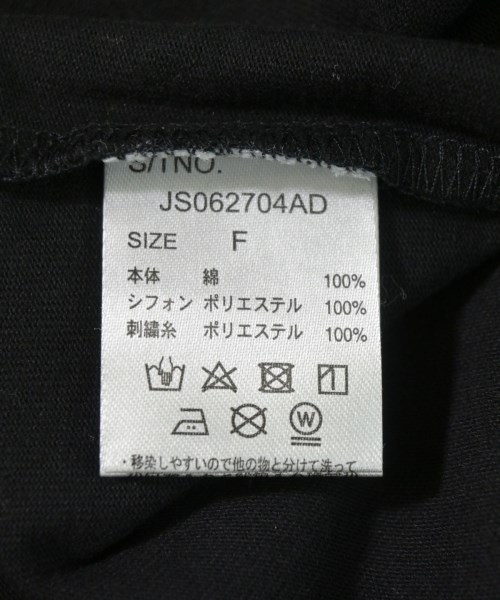 JEANASIS（ジーナシス）Tシャツ・カットソー 黒 サイズ:F レディース/2200732323387