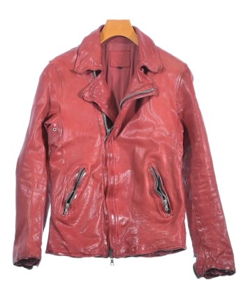 Hide様用バックラッシュ　赤 レザー シングルライダースジャケット　サイズ3 ライダースジャケット レザージャケット 革ジャン シングル