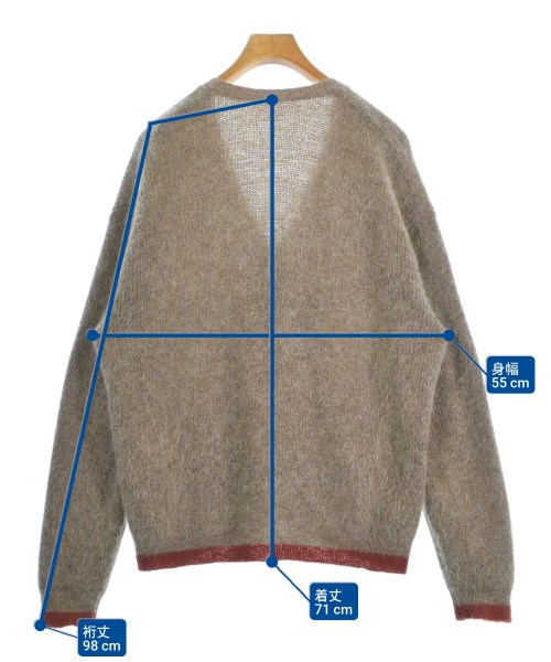 ISAMU KATAYAMA BACKLASH（イサムカタヤマバックラッシュ）カーディガン 茶 サイズ:M メンズ/2200672285042