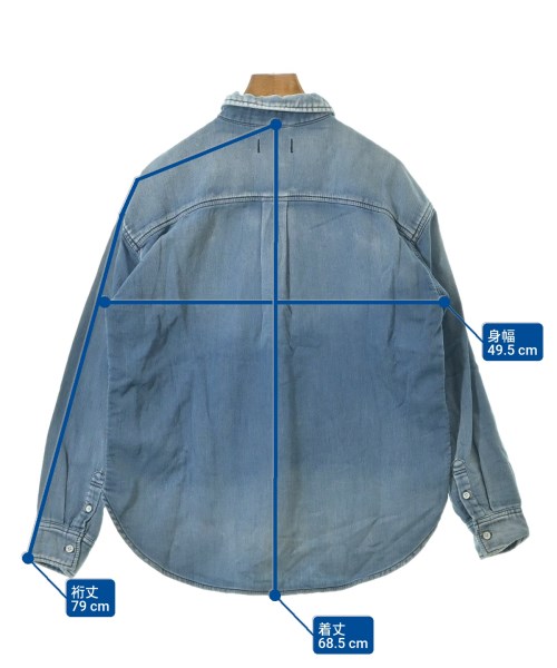 YANUK（ヤヌーク）カジュアルシャツ 青 サイズ:S レディース/2200625367023