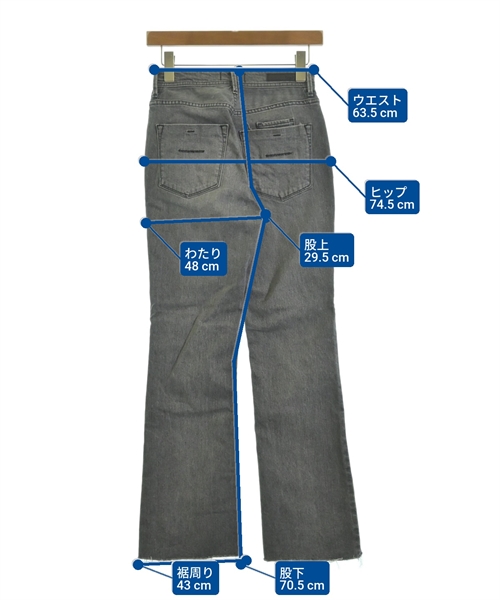 YANUK（ヤヌーク）デニムパンツ グレー サイズ:24(S位) レディース/2200625155033