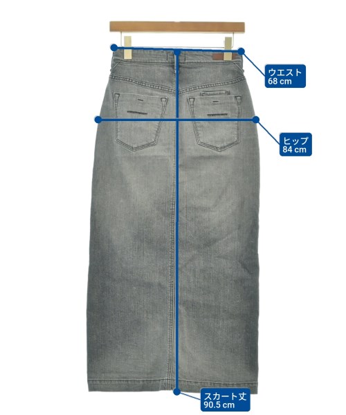 YANUK（ヤヌーク）ロング・マキシ丈スカート グレー サイズ:S レディース/2200629204041