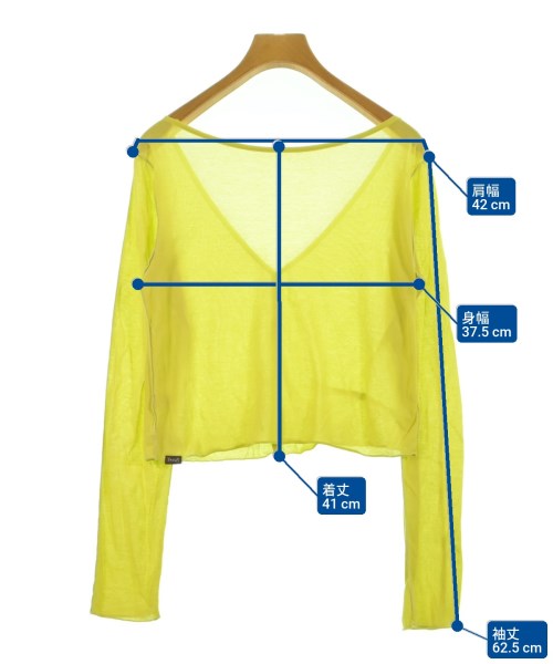 YANUK（ヤヌーク）カーディガン 黄 サイズ:F レディース/2200614157116