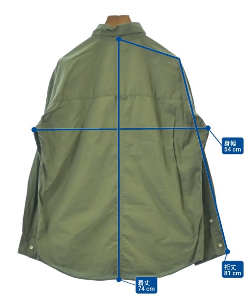 YANUK（ヤヌーク）カジュアルシャツ カーキ サイズ:M レディース/2200655471059