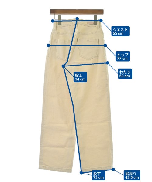 YANUK（ヤヌーク）デニムパンツ 白 サイズ:25(S位) レディース/2200634991806