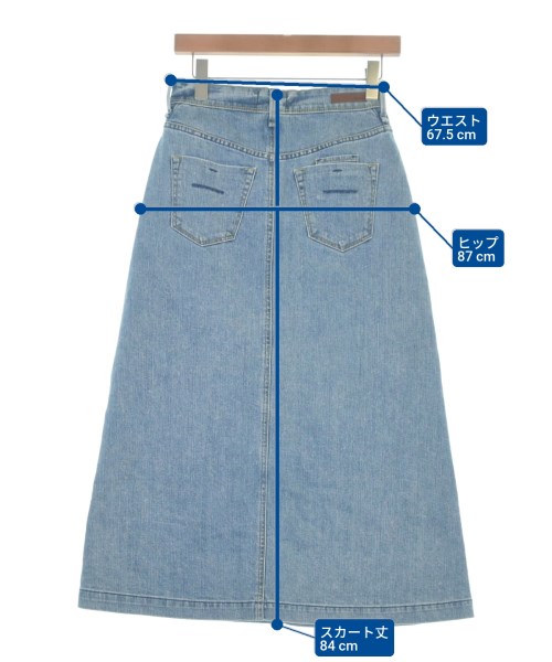 YANUK（ヤヌーク）ロング・マキシ丈スカート 青 サイズ:S レディース/2200636134133