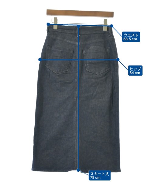 YANUK（ヤヌーク）ひざ丈スカート 紺 サイズ:XS レディース/2200654128077