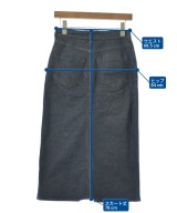 YANUK（ヤヌーク）ひざ丈スカート 紺 サイズ:XS レディース/2200654128077