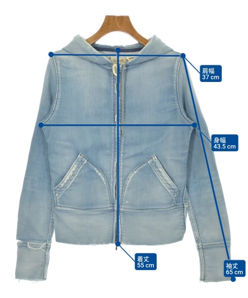 YANUK（ヤヌーク）パーカー 青 サイズ:S レディース/2200655240051