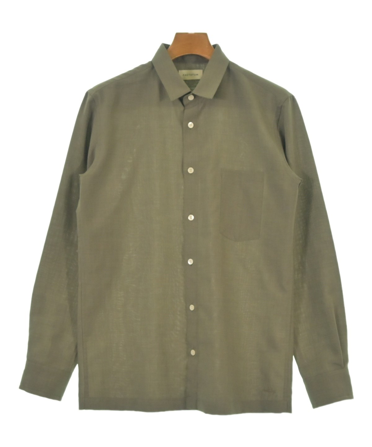 FACTOTUM（ファクトタム）カジュアルシャツ カーキ サイズ:48(L位
