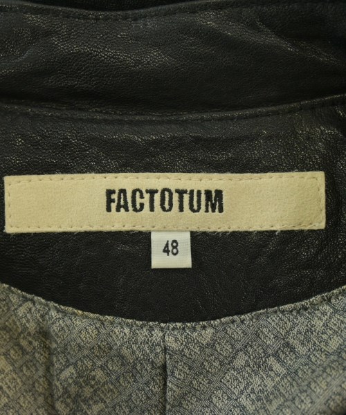 FACTOTUM（ファクトタム）ライダース 黒 サイズ:48(L位) メンズ/2200713483024