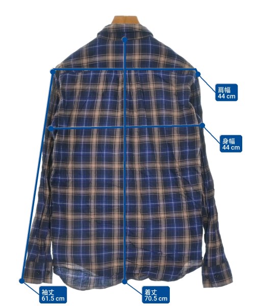 FACTOTUM（ファクトタム）カジュアルシャツ 紺 サイズ:46(M位) メンズ/2200633423131