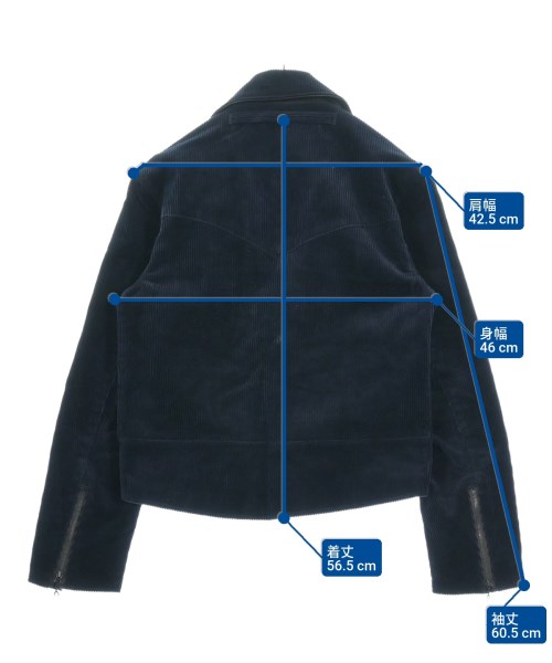 FACTOTUM（ファクトタム）ライダース 紺 サイズ:46(M位) メンズ/2200633423278