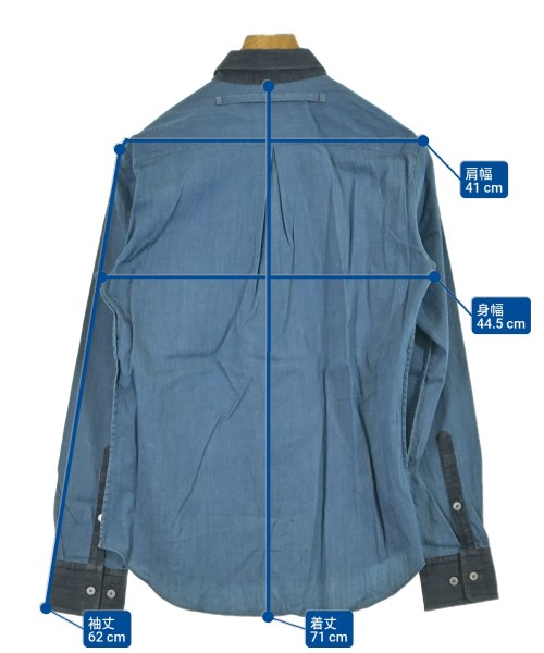 FACTOTUM（ファクトタム）カジュアルシャツ 青 サイズ:46(M位) メンズ/2200638699319