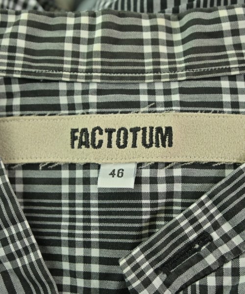 FACTOTUM（ファクトタム）カジュアルシャツ 黒 サイズ:46(M位) メンズ/2200638699333