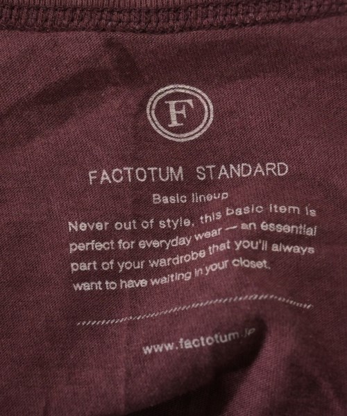 FACTOTUM（ファクトタム）Tシャツ・カットソー 赤 サイズ:46(M位) メンズ/2200638699364