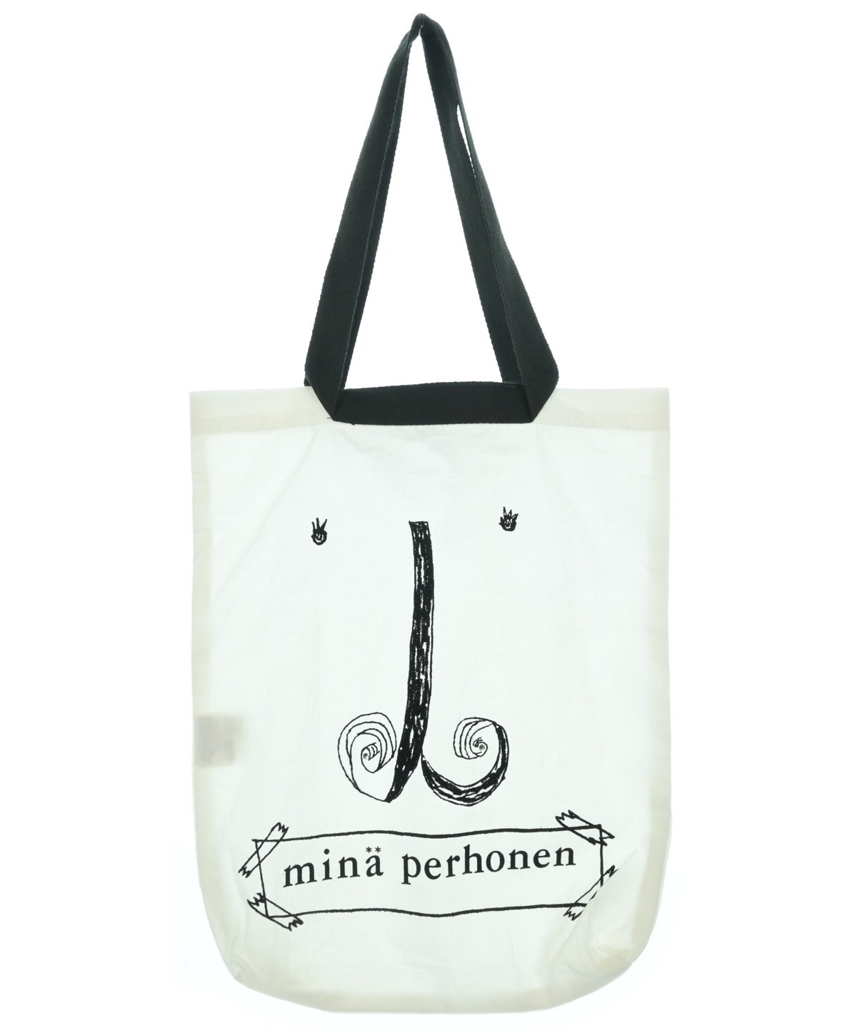 mina perhonen ミナペルホネン トートバッグ 白 mina perhonen（ミナペルホネン）トートバッグ 白 サイズ:- レディース