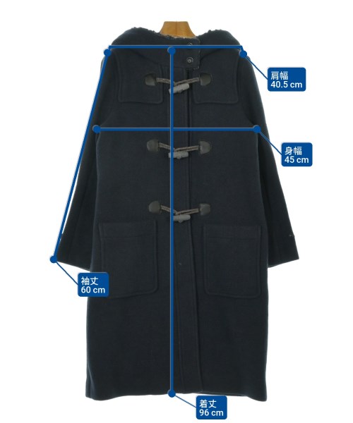 mina perhonen（ミナペルホネン）ダッフルコート 紺 サイズ:38(M位) レディース/2200610347283