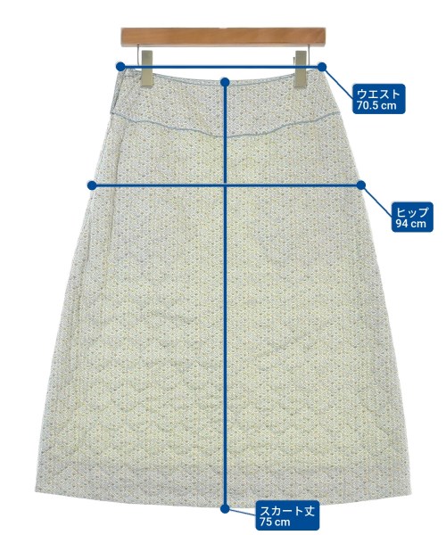 mina perhonen（ミナペルホネン）ロング・マキシ丈スカート 白 サイズ:38(M位) レディース/2200640117054