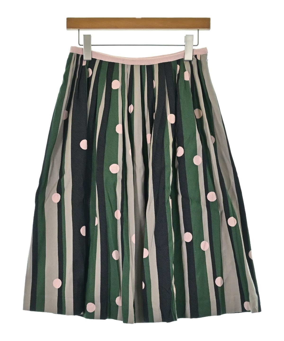 mina perhonen（ミナペルホネン）ひざ丈スカート 緑 サイズ:-(M位