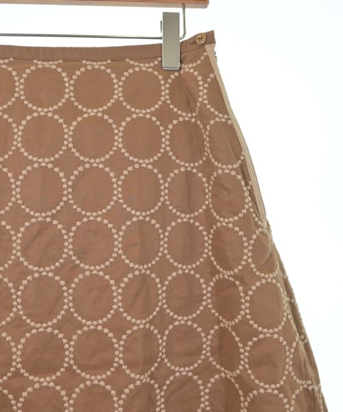 mina perhonen（ミナペルホネン）ひざ丈スカート 茶 サイズ:38(M位) レディース/2200617949114