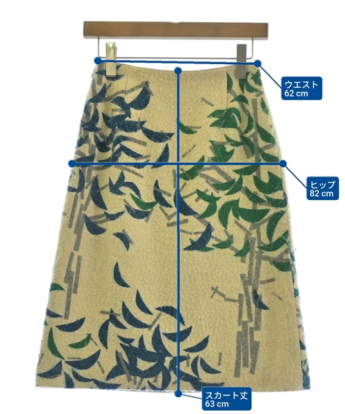 mina perhonen（ミナペルホネン）ひざ丈スカート ベージュ サイズ:-(S位) レディース/2200624163022