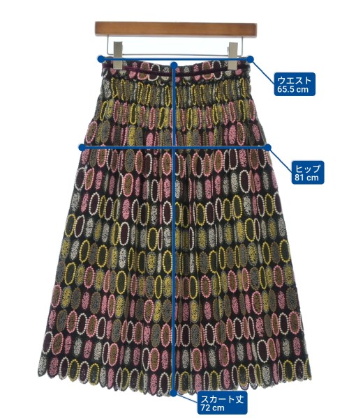 mina perhonen（ミナペルホネン）ロング・マキシ丈スカート 黒 サイズ:36(S位) レディース/2200631303107