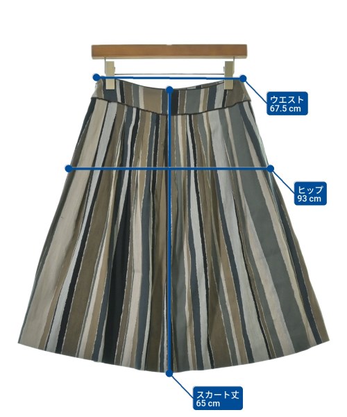 mina perhonen（ミナペルホネン）ひざ丈スカート グレー サイズ:38(M位) レディース/2200631303114