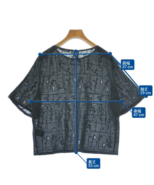 mina perhonen（ミナペルホネン）ブラウス 黒 サイズ:38(M位) レディース/2200616967034