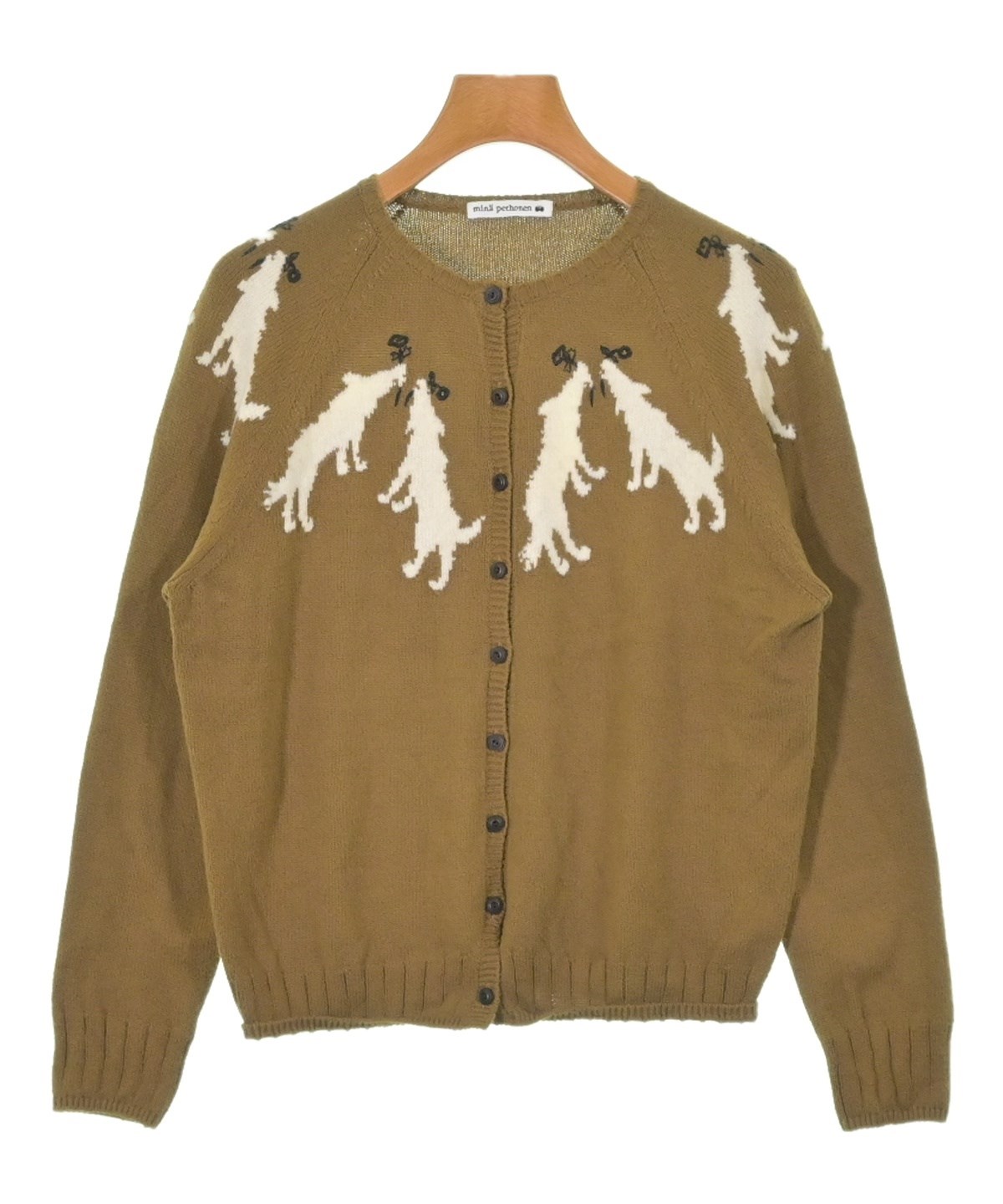 mina perhonen（ミナペルホネン）カーディガン 茶 サイズ:38(M位