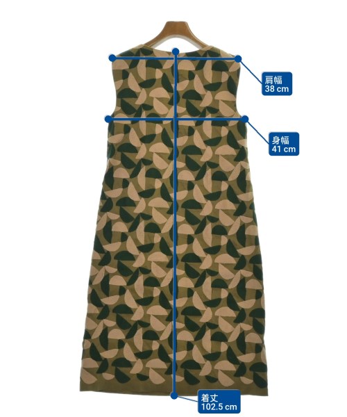 mina perhonen（ミナペルホネン）ワンピース カーキ サイズ:36(S位) レディース/2200674562028