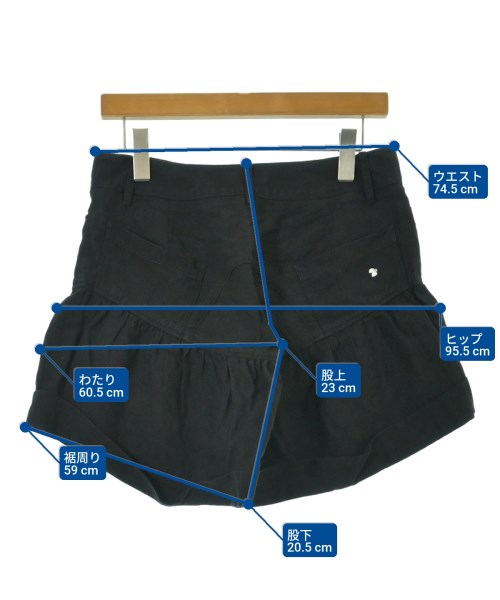 mina perhonen（ミナペルホネン）ショートパンツ 黒 サイズ:2(M位) レディース/2200647209066